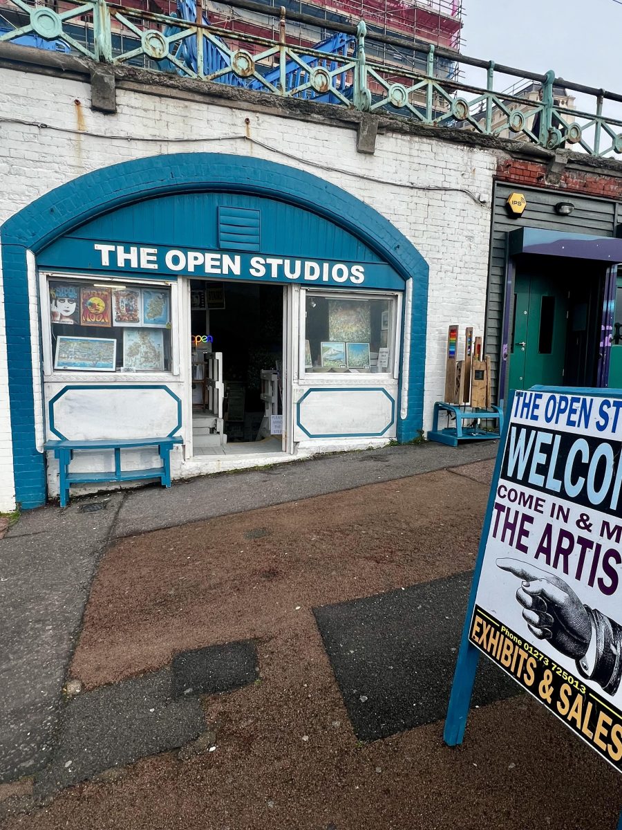 A view of the open studio under the arches 