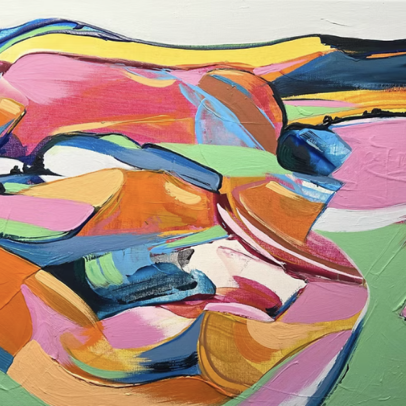 Abstract landscape painting