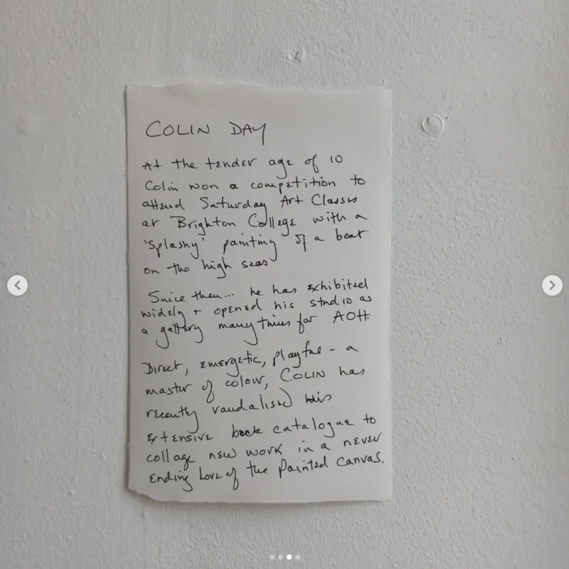 Gallery blurb about Colin Day