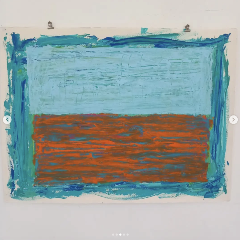 Image of painting, Acrylic on paper 2023.