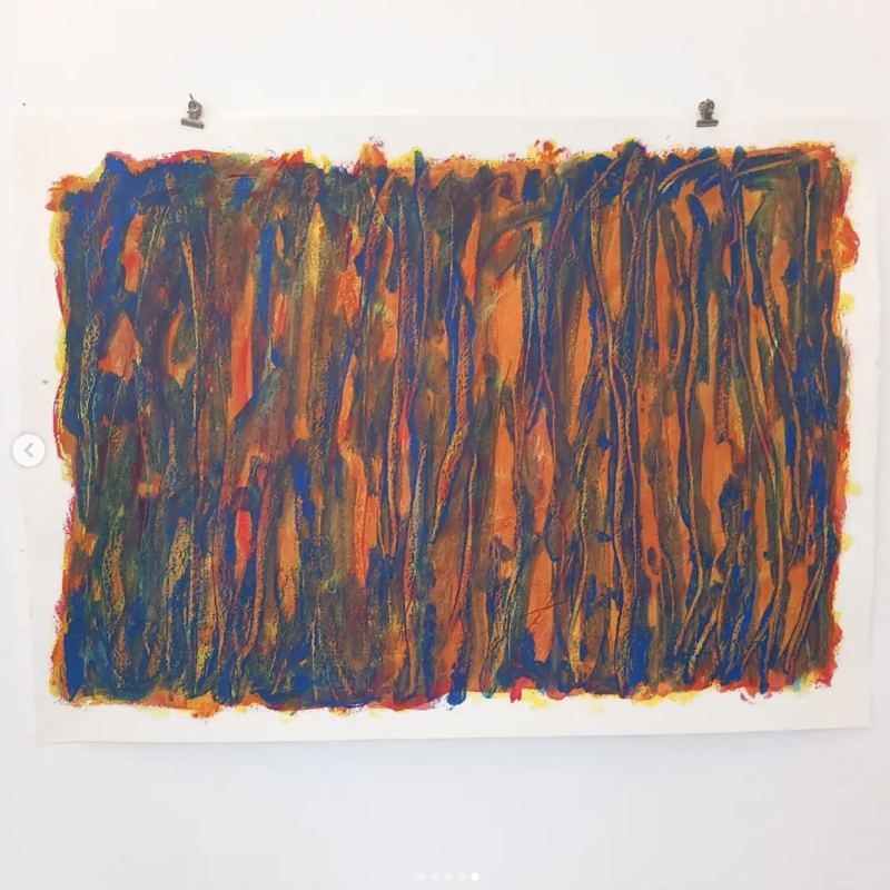 Image of painting, Acrylic on paper 2023.