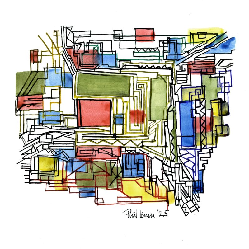 Colourful abstract painting