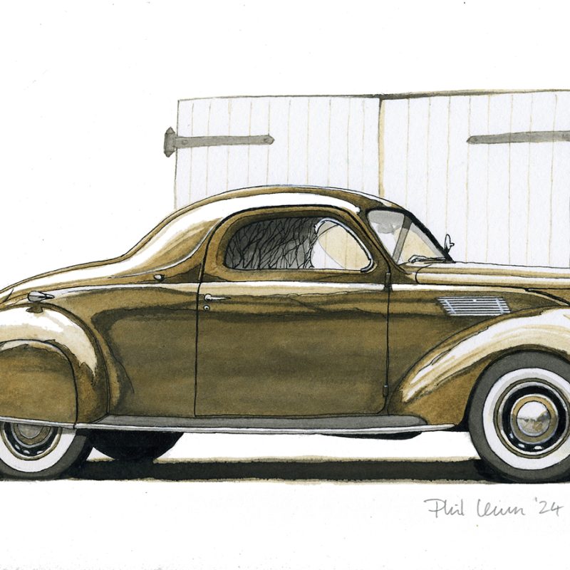 Drawing of a Lincoln Zephyr