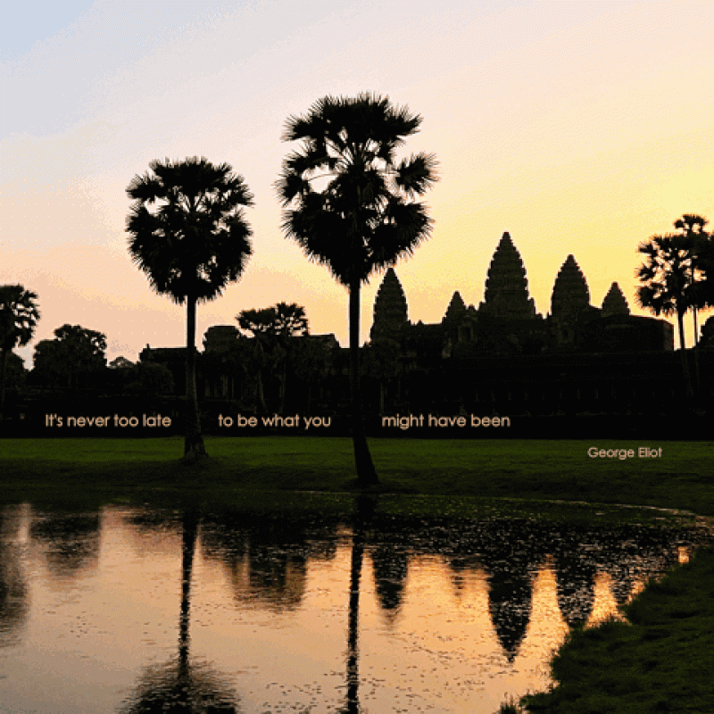 Original Photograph of beautiful sunset with moving inspirational words