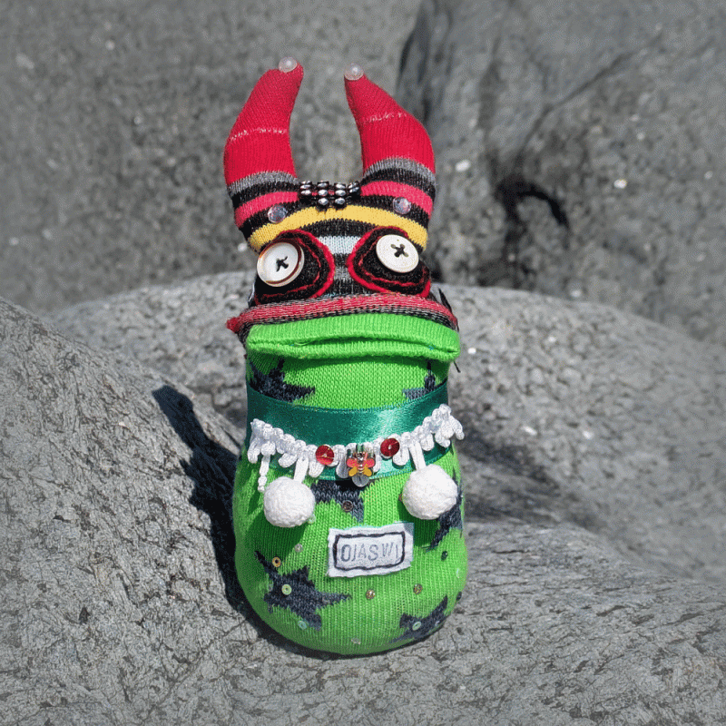 Colourful Unique Textile Art Doll