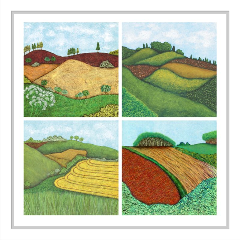 Window Image of 4 evocative scenes of the South Downs