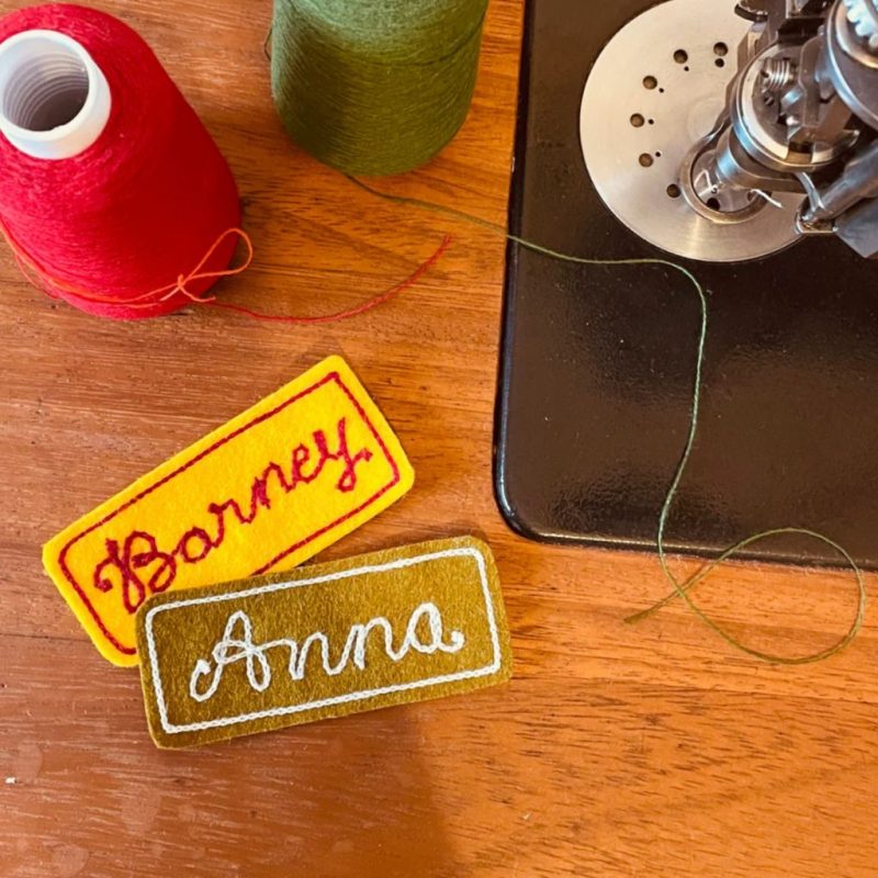 Vintage chain Stitch Patches by an embroidery machine