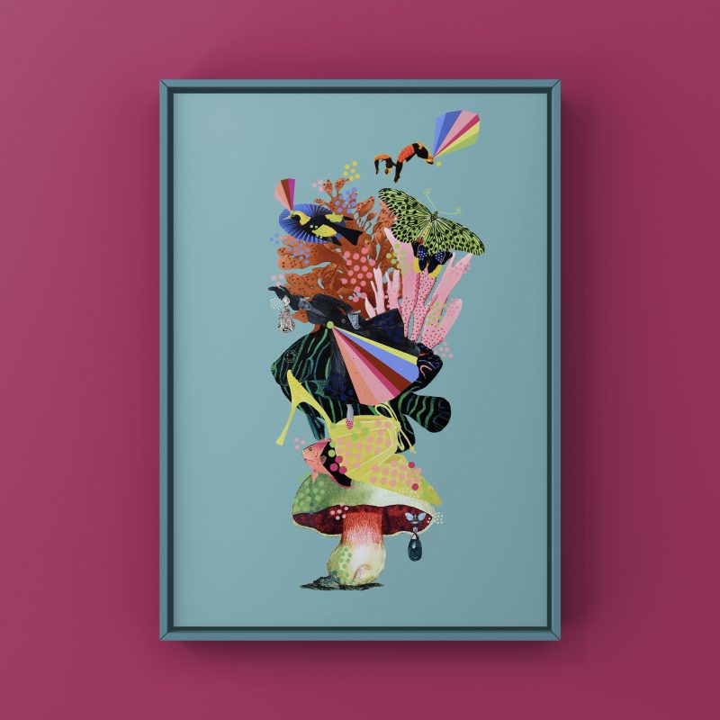 Colourful digital collage