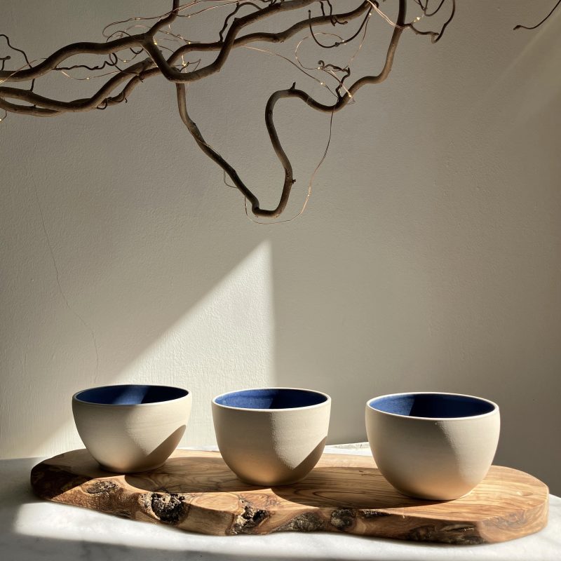 small bowls in stoneware