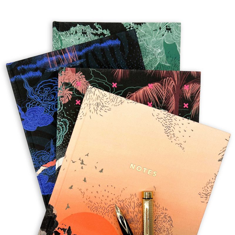 Images of paper notebooks