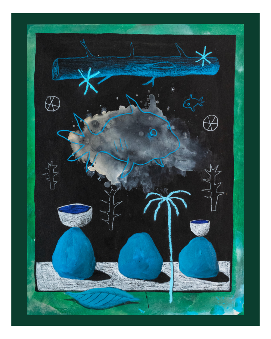 Surreal artwork of a fish 