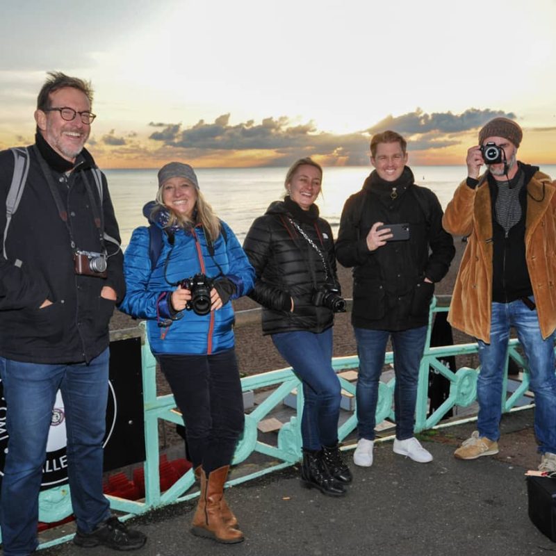 Group of photographer on Brighton Seafront