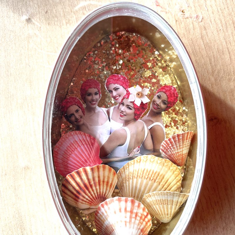 Women Swimmers in sardine tin