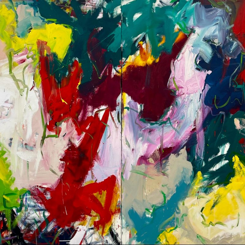 Bright coloured abstract painting 