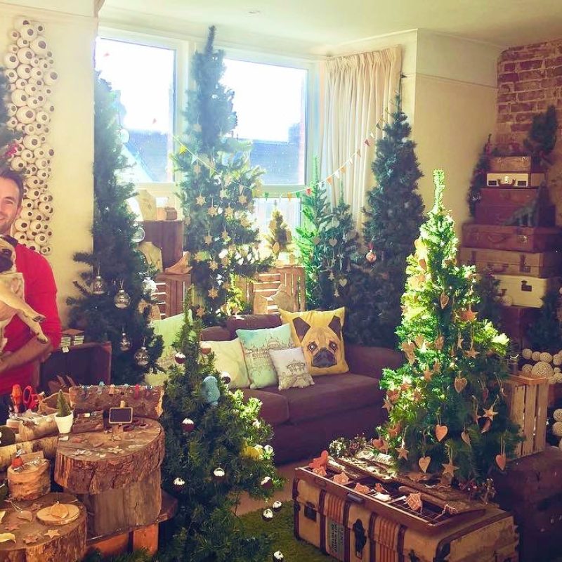 AdamCeramic and Egg the pug at previous Open House 