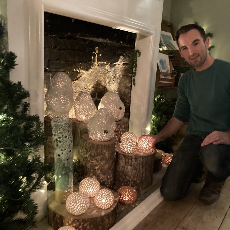 Adam With ceramic crunkles in Brighton Open House AdamCeramic 