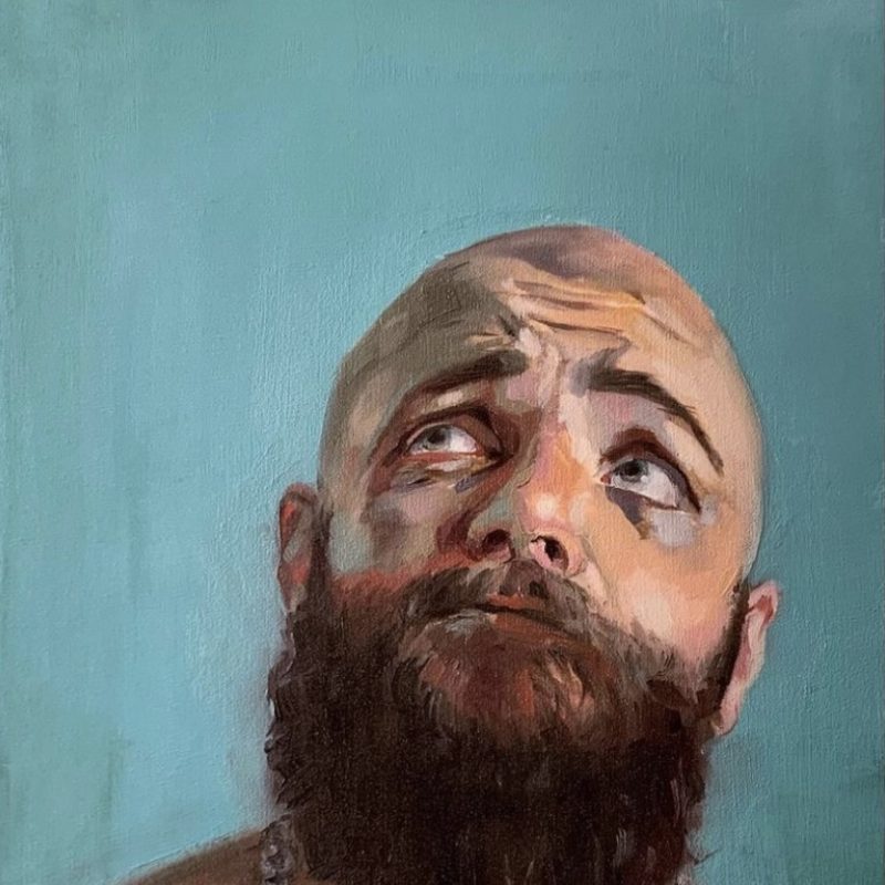 Portrait painting of a man.