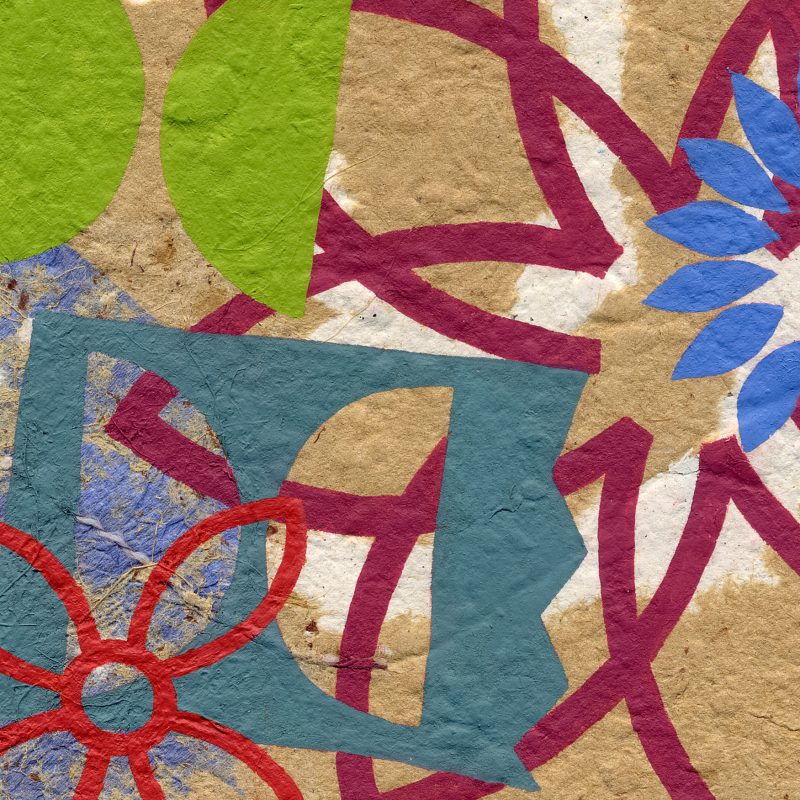 Chrysanthemum on handmade paper