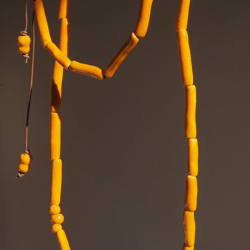 Java Orange Ceramic bead necklace