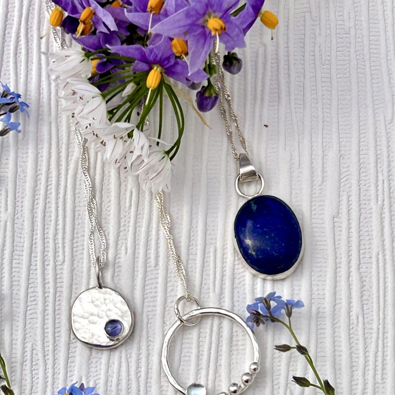 Collection of hand-crafted silver jewellery