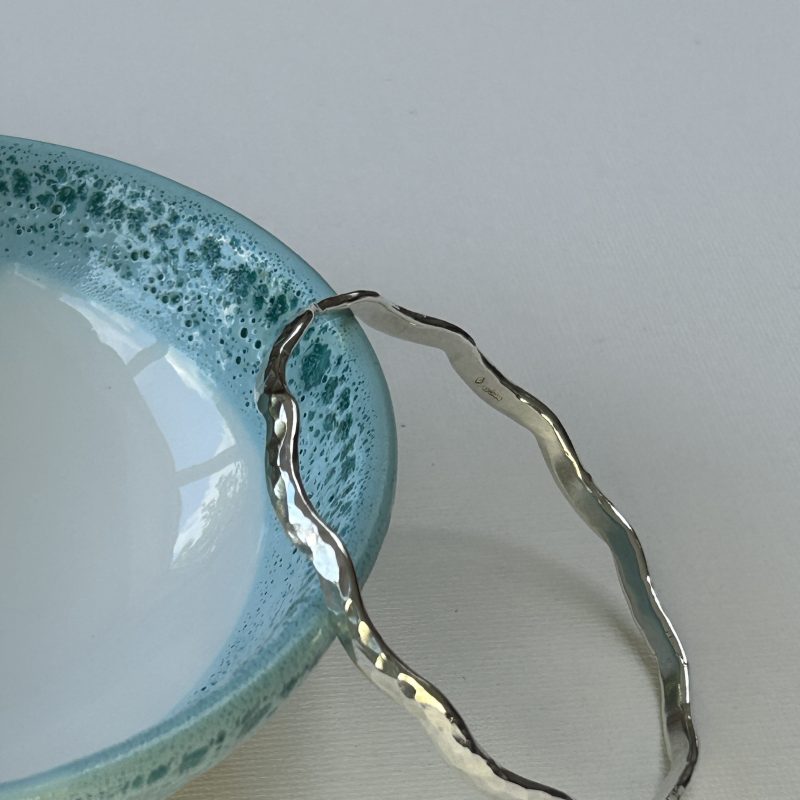 Hand-made silver bangle