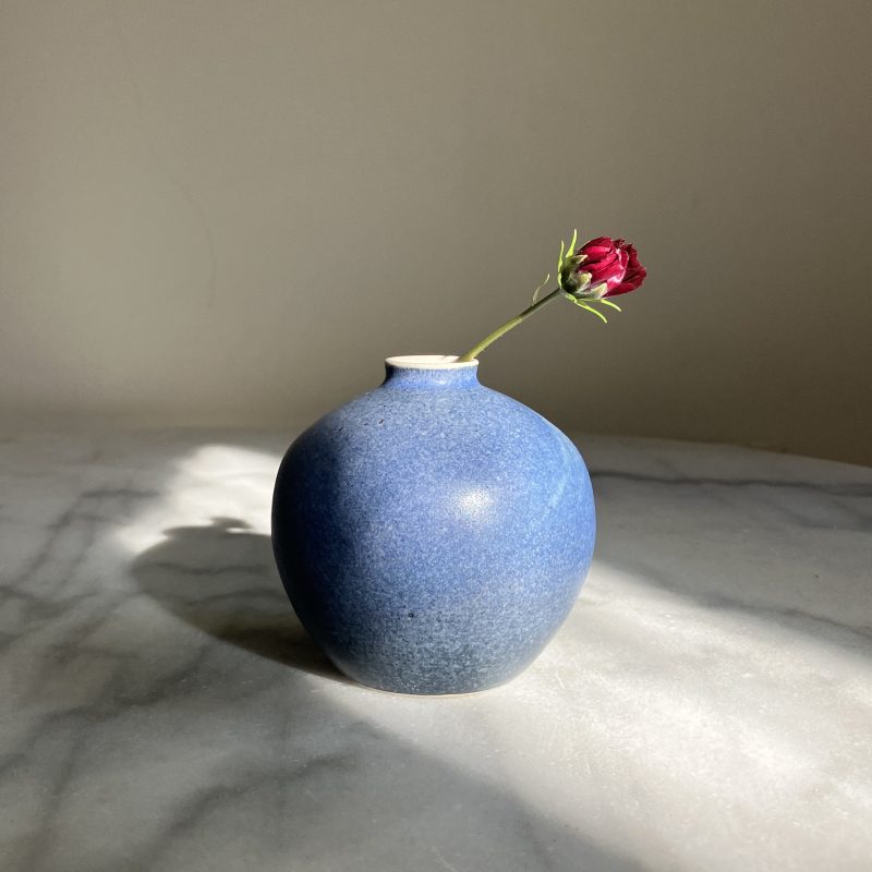 bud vase with cosmos flower