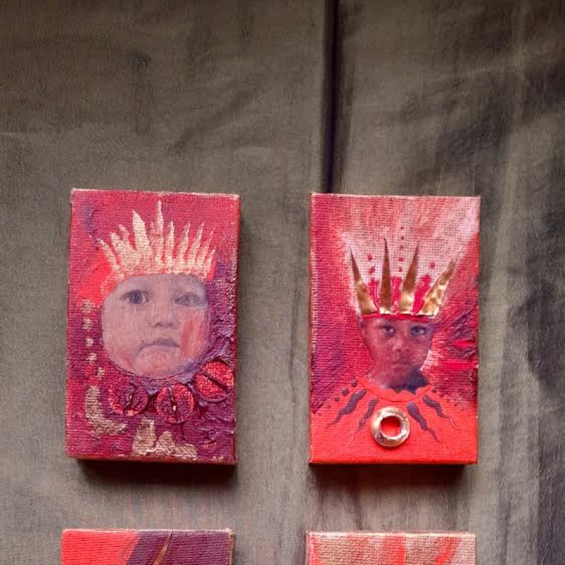 Collage pictures of childrens heads 