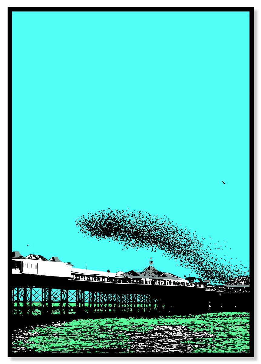 Murmeration over Brighton west pier