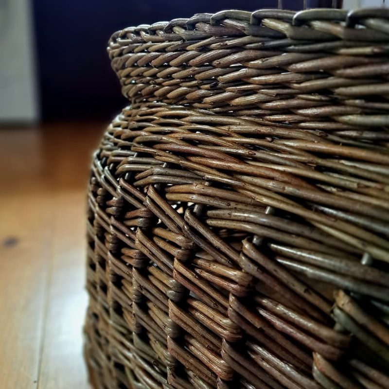 Detail of a woven willow basket