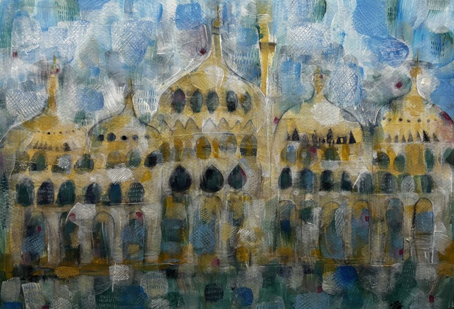 Abstract and textured impression of the Brighton Pavilion