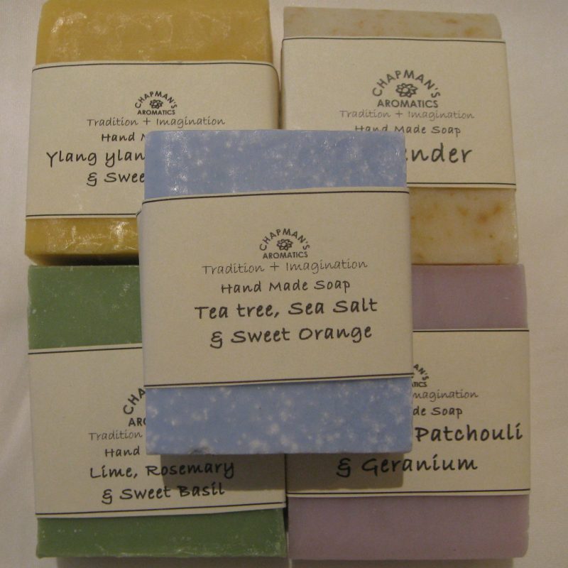 Handcrafted Soap with pure essential oils in various colours to match your bathroom
