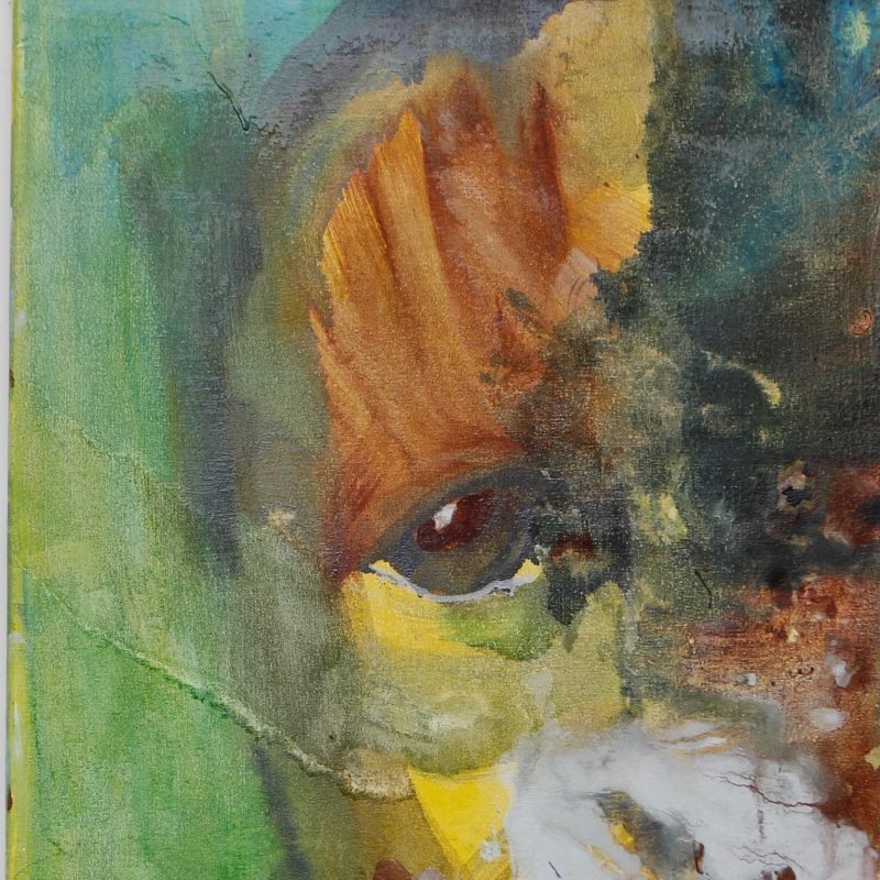 I no longer know you is an oil painting on canvas, 90x60cm