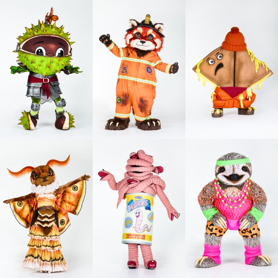 Six elaborate costumes made by Plunge for The Masked Singer season seven.