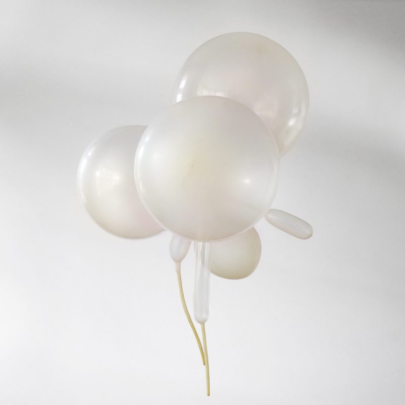 Misty photograph of balloons
