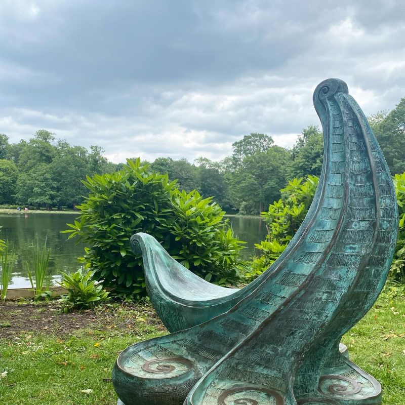 Organic upright banana leaf forms 