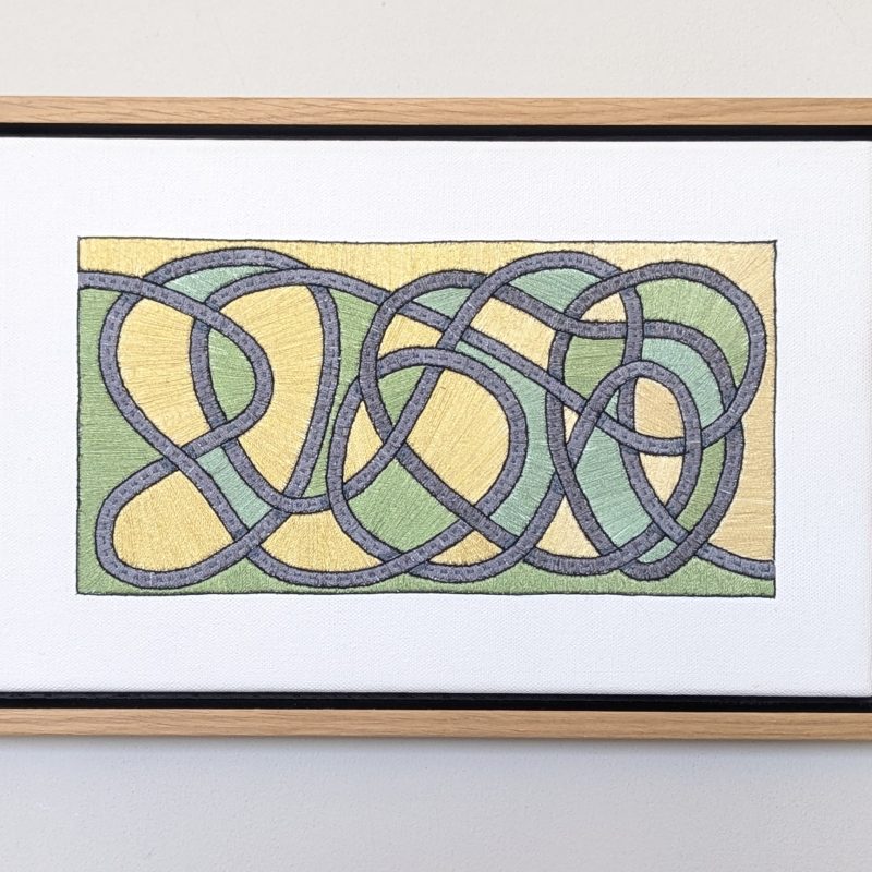 A group of threas weaving under each other 