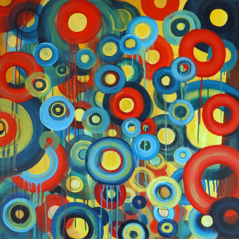 Vivid colours circles painting