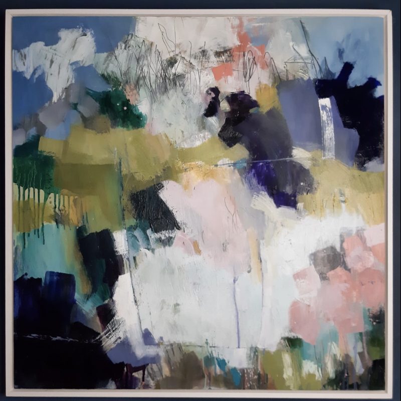 Late Summer, Wild Plants 78x78 cm, oil & pencil on cradled wood panel