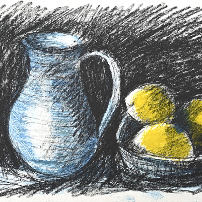Still life of Jug and lemons