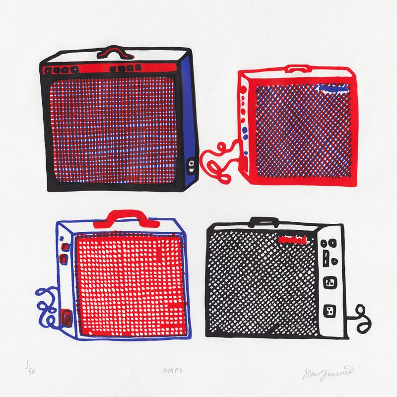 Brightly coloured amplifiers