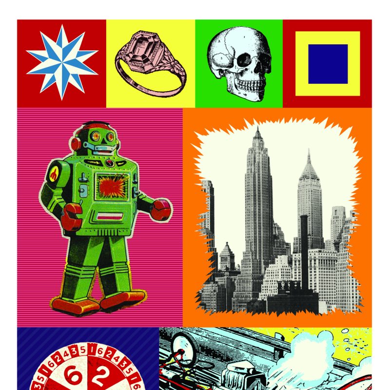 A collage of Americana images.