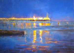Cecil Rice Blue evening, Brighton - oil on canvas